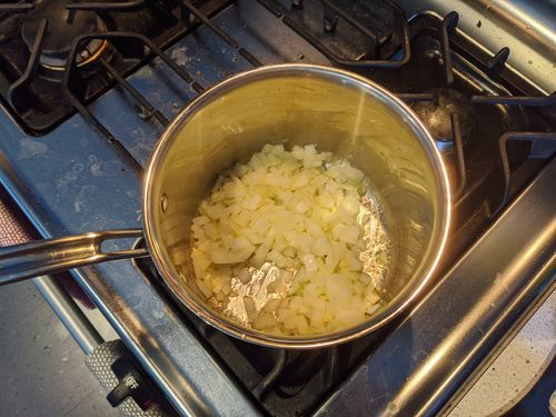 Onion and garlic sauteed