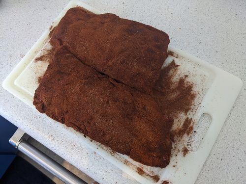 Ribs rubbed
