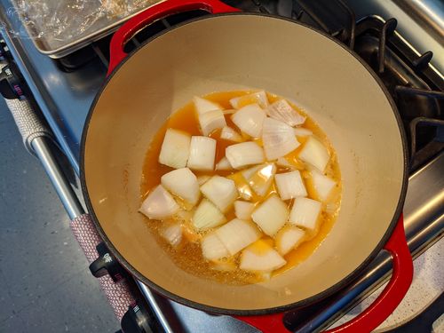 Cider and onions