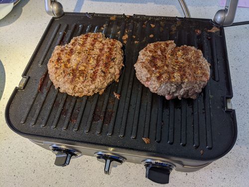 Patties after cooking