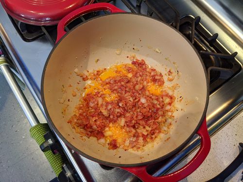 Marinara sauce after tomato paste