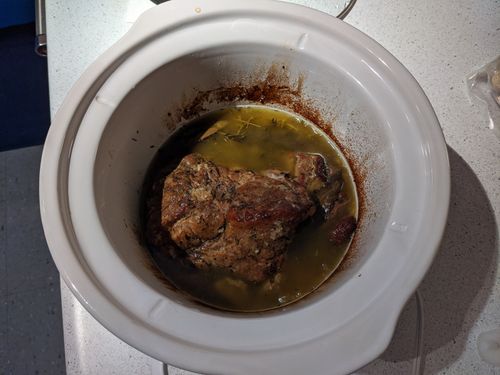 Pork after cooking