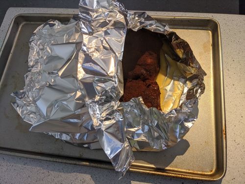 Ribs and orange juice