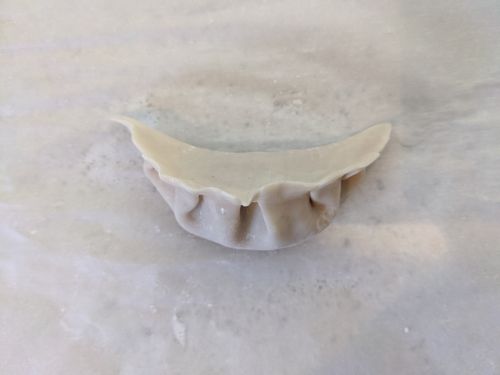 Dumpling sealed