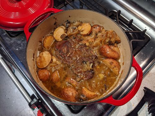 Pot roast after simmer