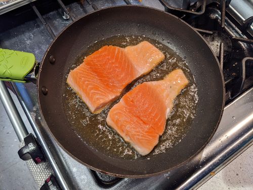 Salmon cooked