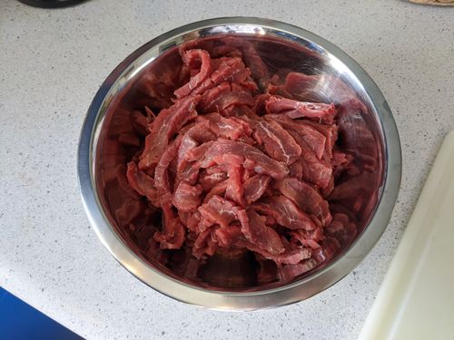 Beef before marinade