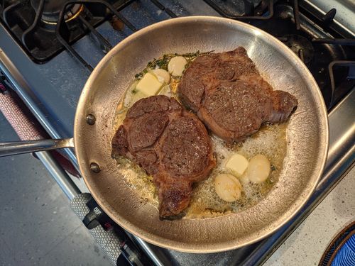 Steaks with butter