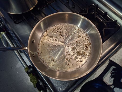 Spaghetti sauce after aromatics