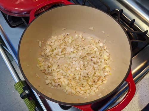 Marinara sauce after onion