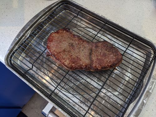 Steak baked