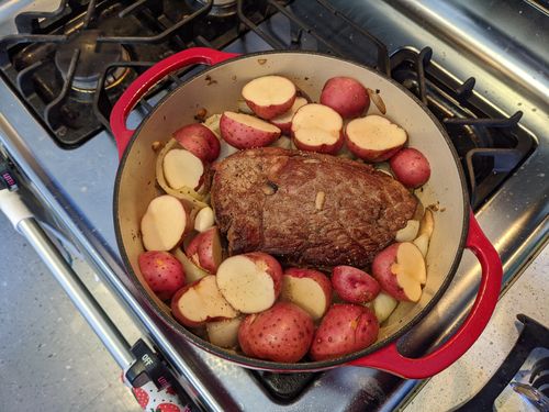 Sirloin with potatoes