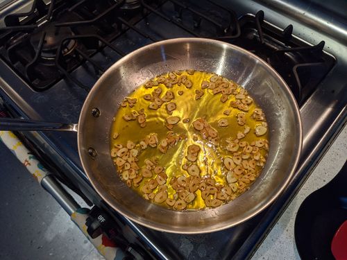 Olive oil and garlic