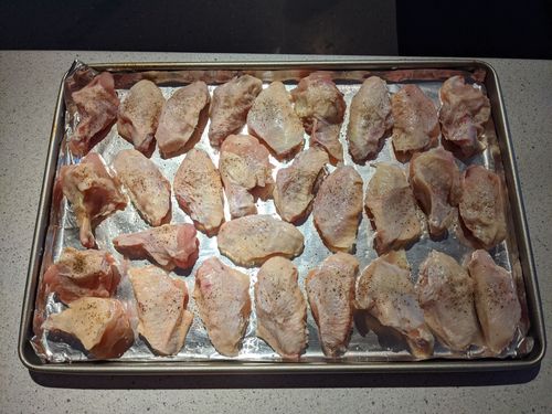Wings before baking