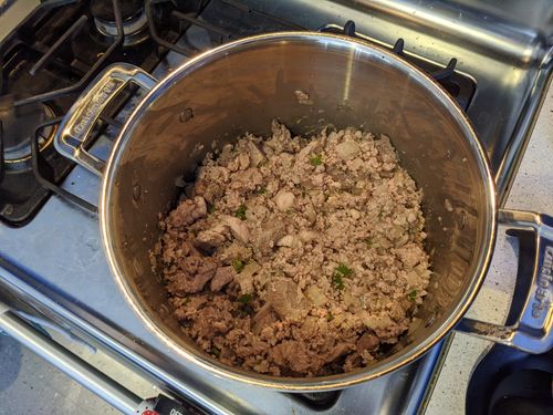 Ground and cut meat