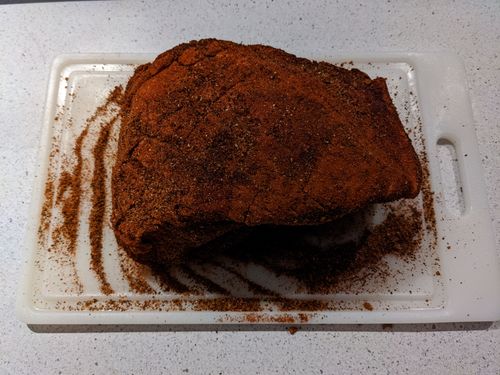 Pork rubbed