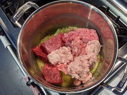 Meat in pot