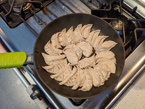 Dumplings in skillet