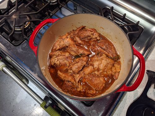 Pork shoulder after stew