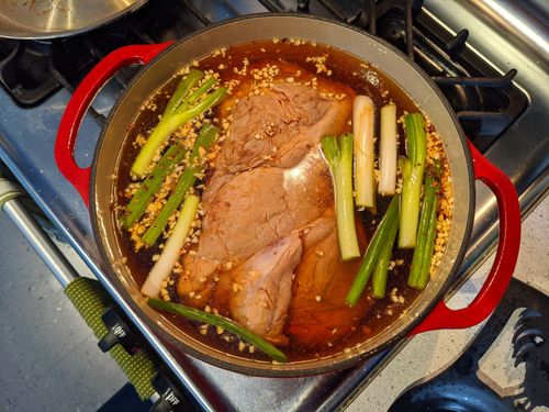 Pork shoulder after water