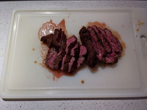Steaks sliced