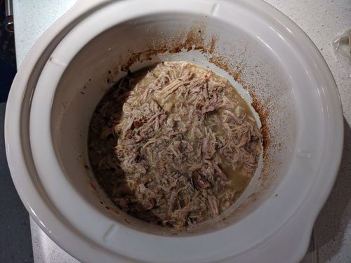 Pork after shredding