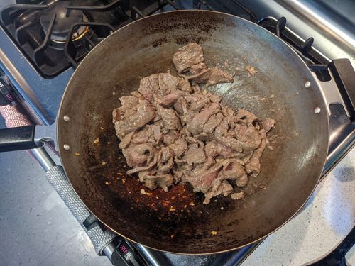 Beef stir fried